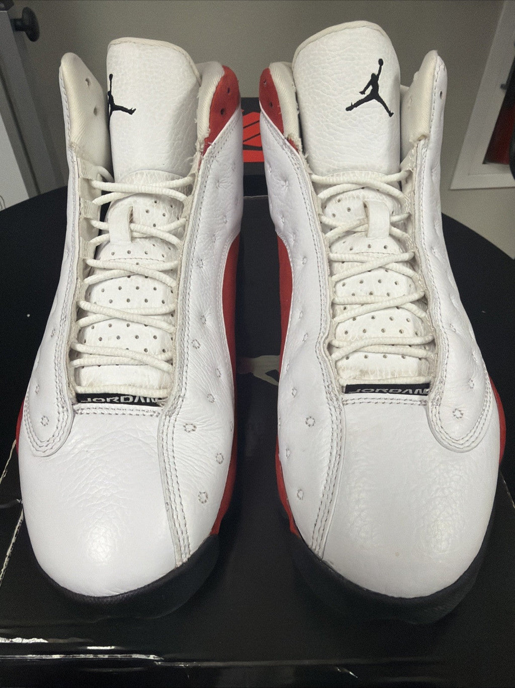 Air Jordan Cherry 13 Size 10 Retro Nike 2010 Release White, in Red Black 414571-101 - product image from the listing.