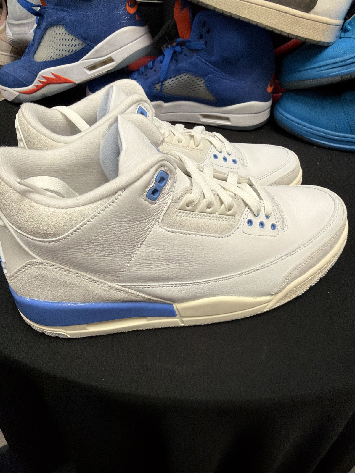 Air Jordan 3 Retro Lucky Shorts Summit White Blue CT8532-101 Men's - product image from the listing.
