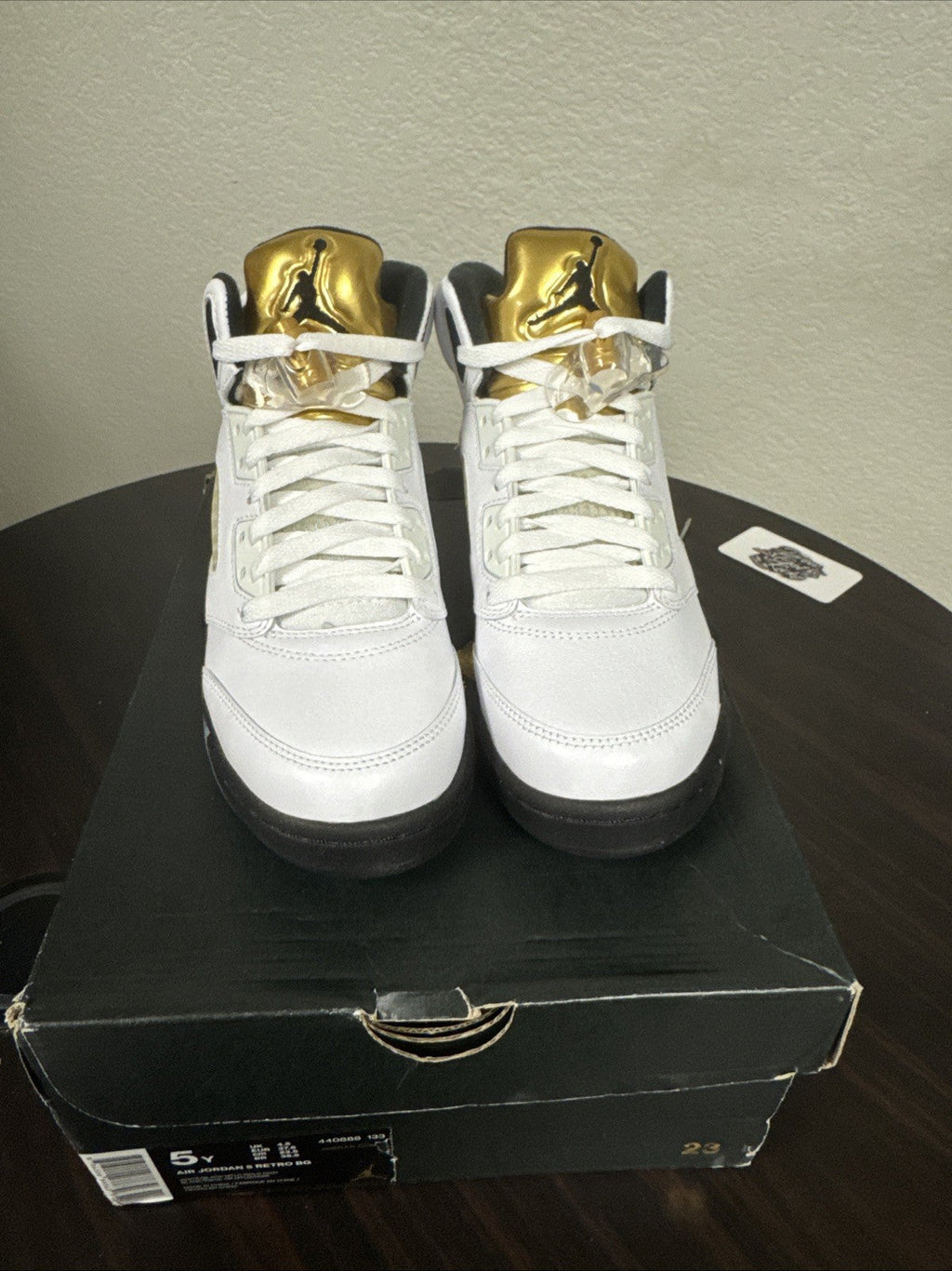 Nike Air Jordan 5 V Retro Olympic 2016 440888-133 Gold - 5y - product image from the listing.