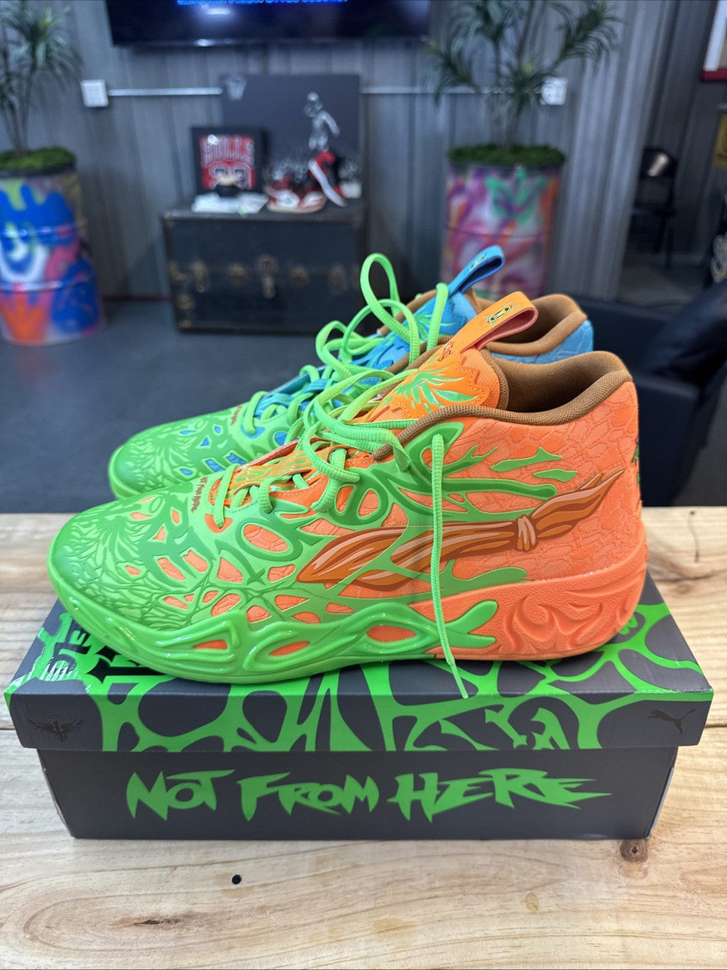 Puma Lamelo Ball MB 04 TMNT Leonardo & Michelangelo | Wore Once - SIZE 14 - product image from the listing.