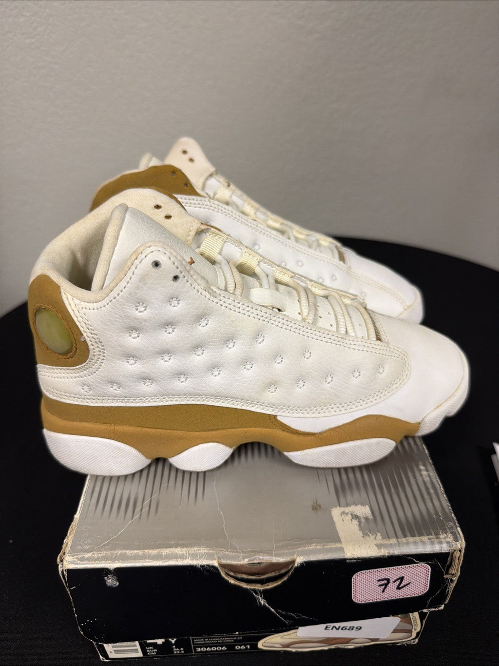 Wheat White Size 4.5 Youth - Nike Air Jordan 13 Retro DJ3003-171 - product image from the listing.