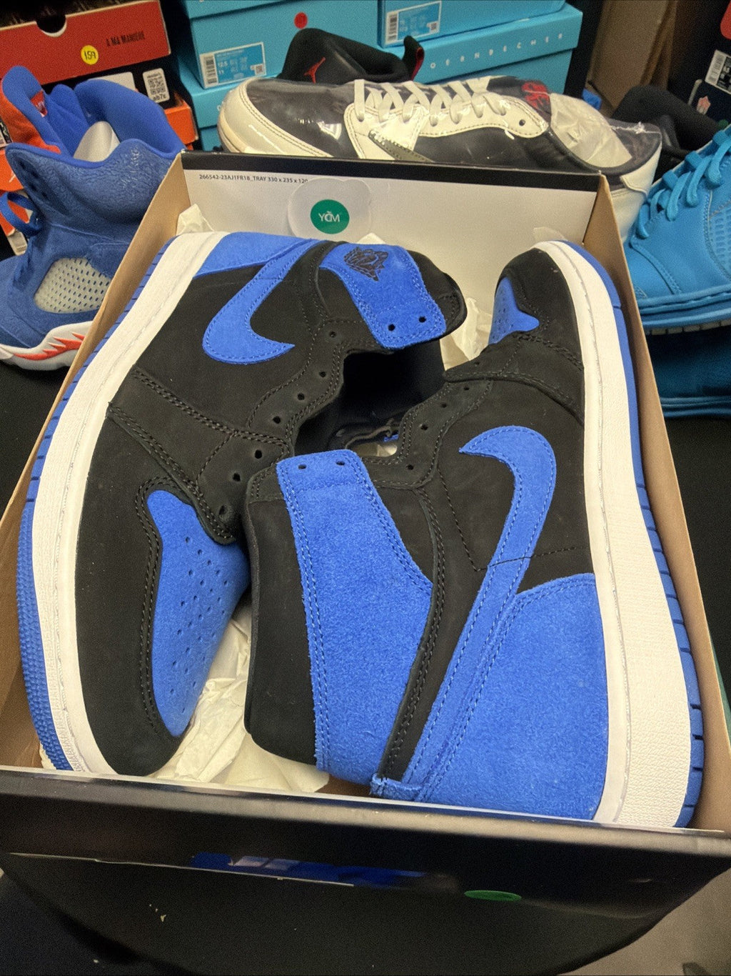 Men's Nike Air Jordan 1 Retro High OG Shoes Size 11 Royal Reimagined Sneakers - product image from the listing.