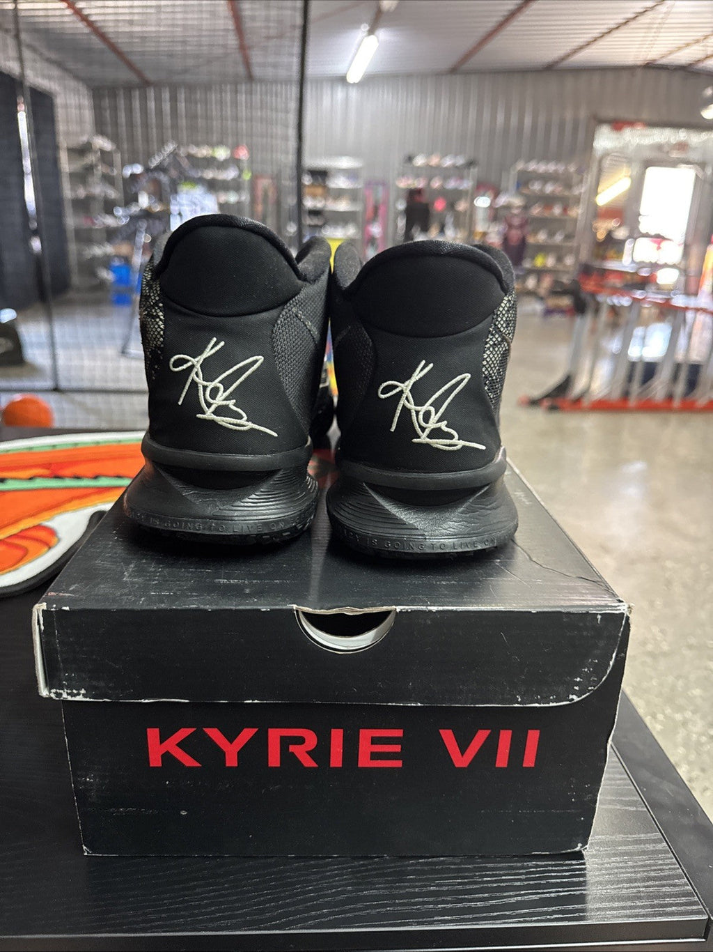 Nike Kyrie 7 Black Blue - Size 12 - product image from the listing.
