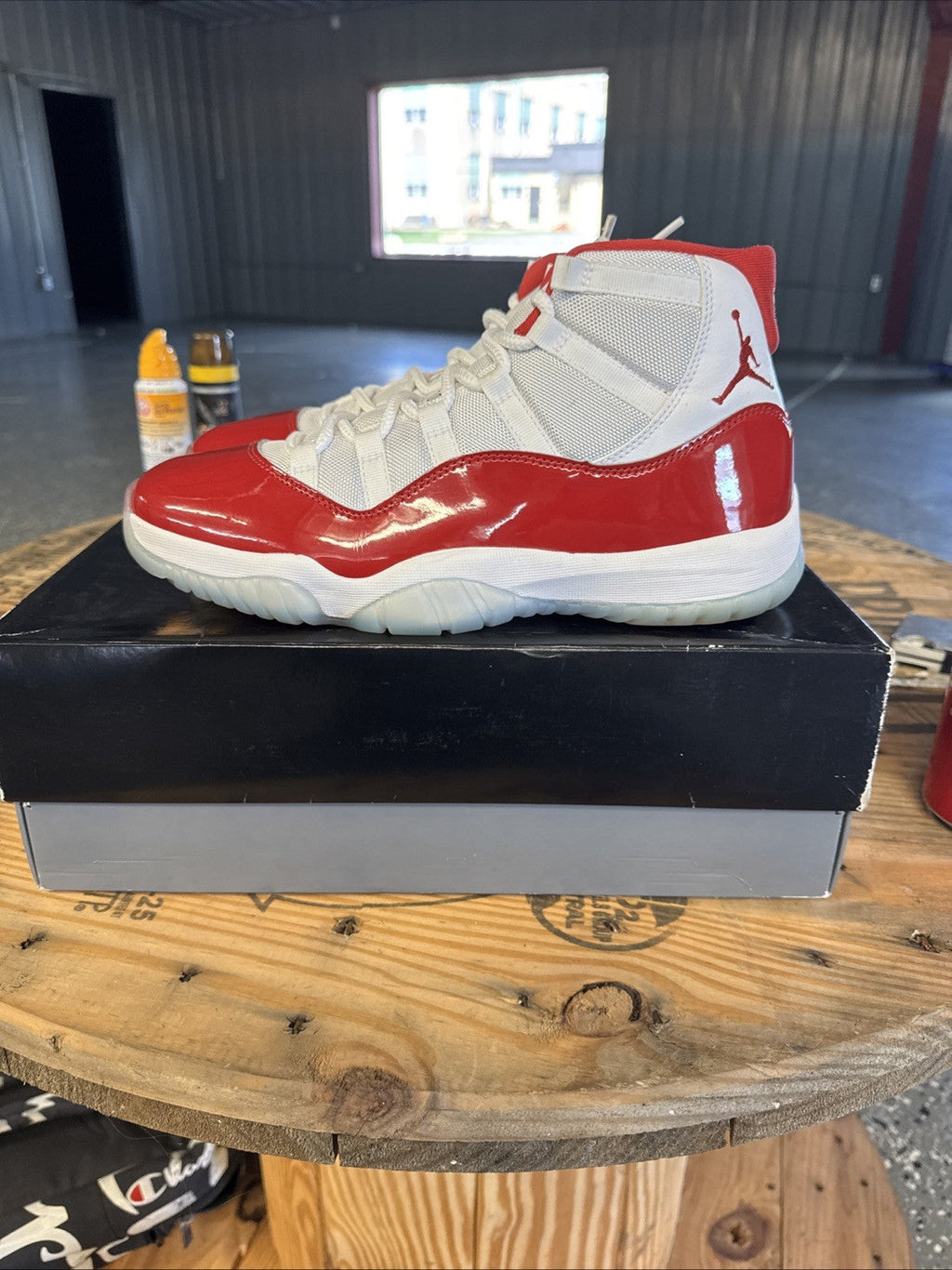 Air Jordan 11 Retro Shoes Cherry Varsity Red | - Size 10 - product image from the listing.