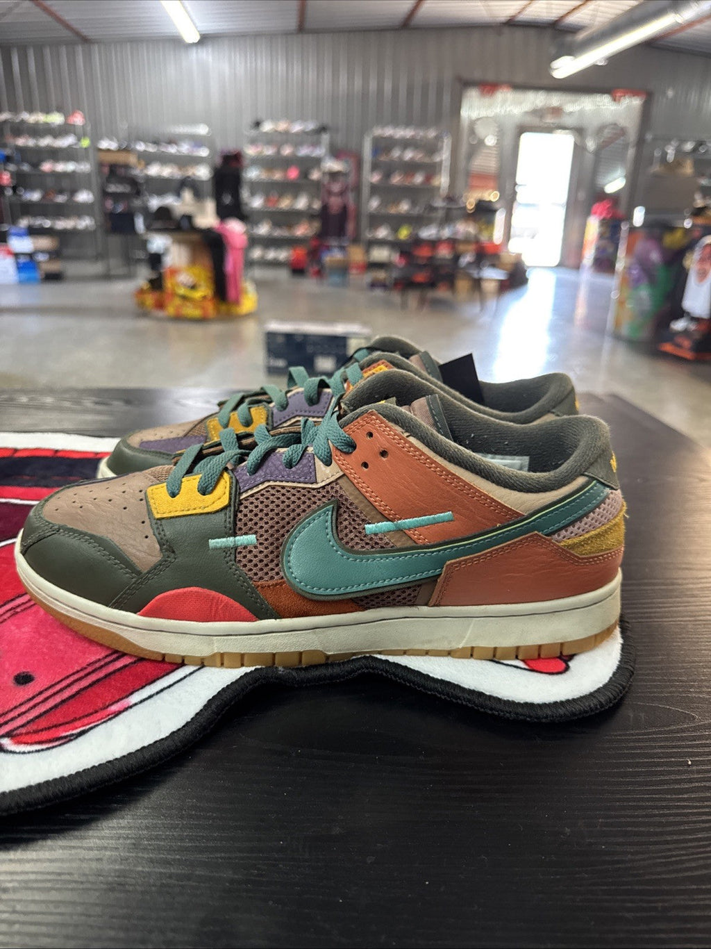 Nike Dunk Low Scrap Archaeo Brown Green Colorblock | Replacement Box - Size 10 - product image from the listing.