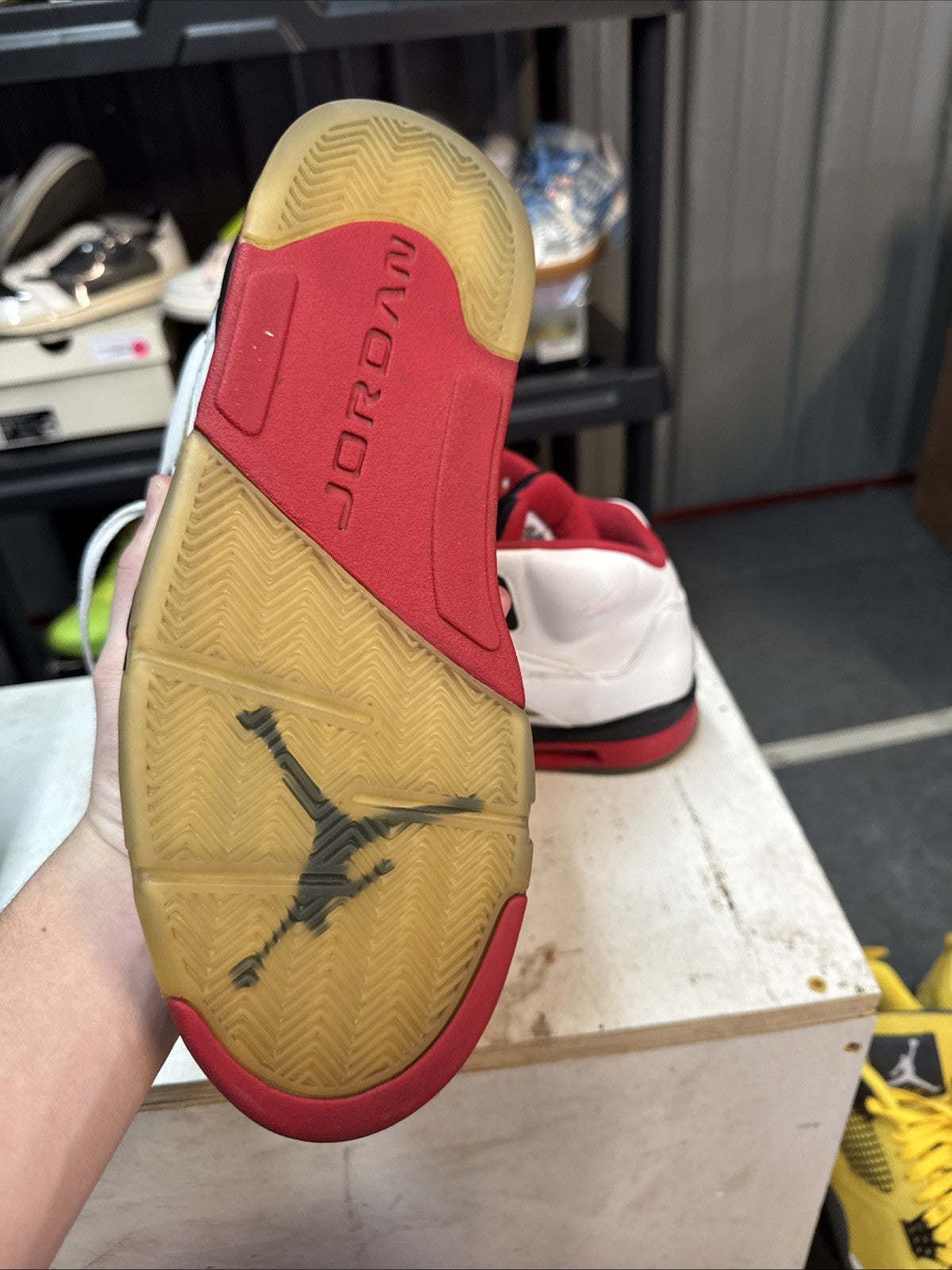2025 Nike Air Jordan 5 Retro Fire Red Size 10.5 | Replacement Box - product image from the listing.