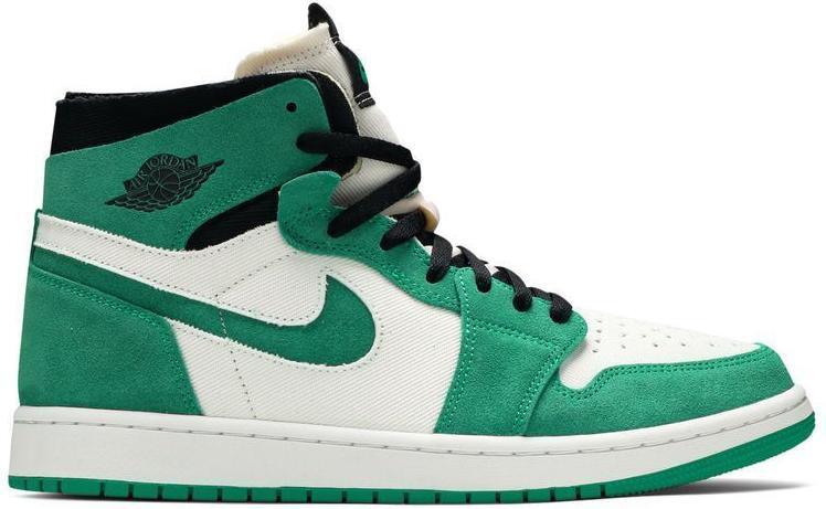 Men's SIZE 10 - AIR JORDAN 1 ZOOM CMFT STADIUM GREEN SHOES - product image from the listing.