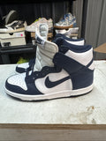 Nike Dunk High White/Midnight Navy | Replacement Box - Worn Once - Size 4Y - product image from the listing.