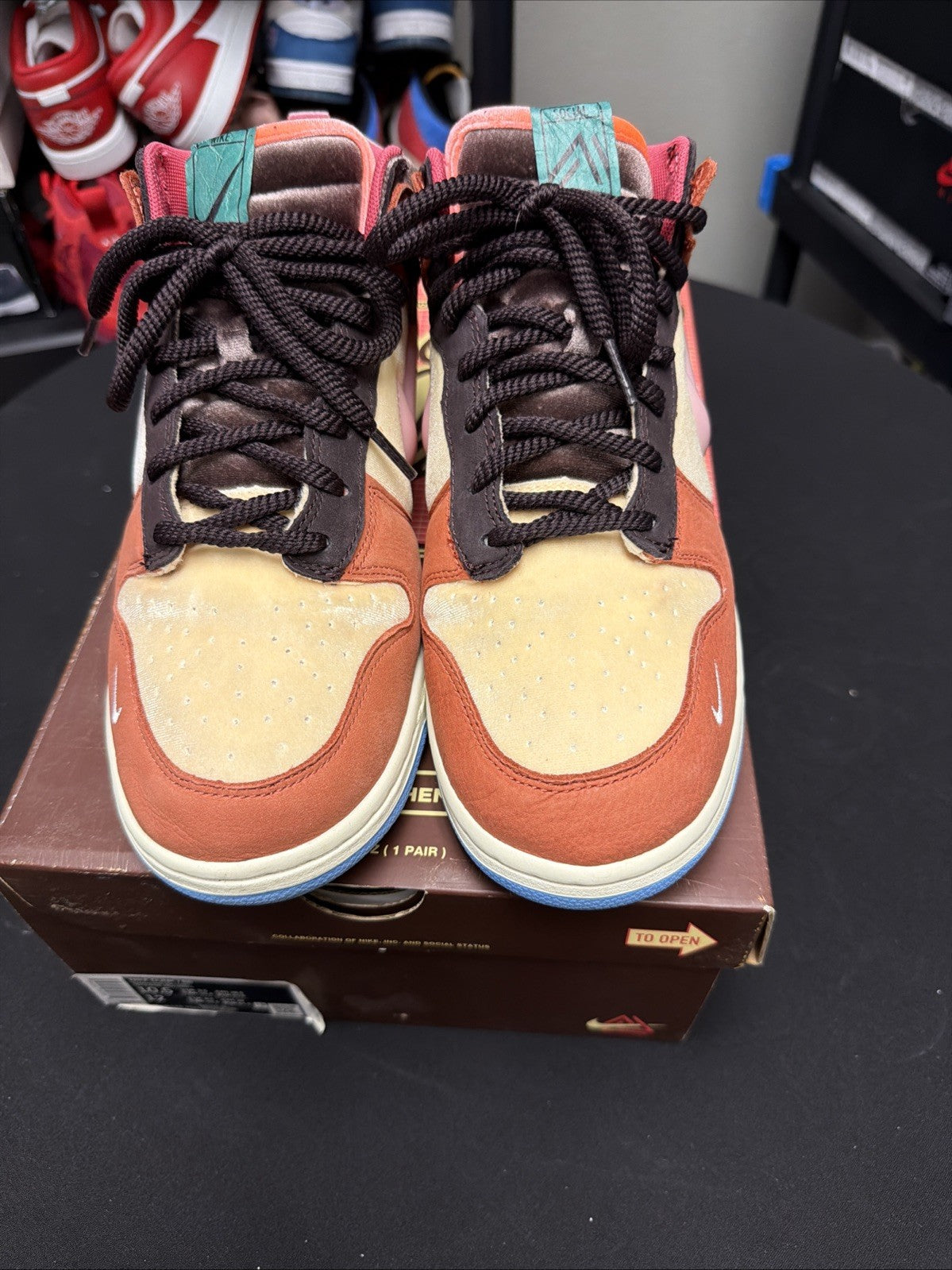 Nike Social Status x Dunk Mid Chocolate Milk - Size 10.5 - product image from the listing.
