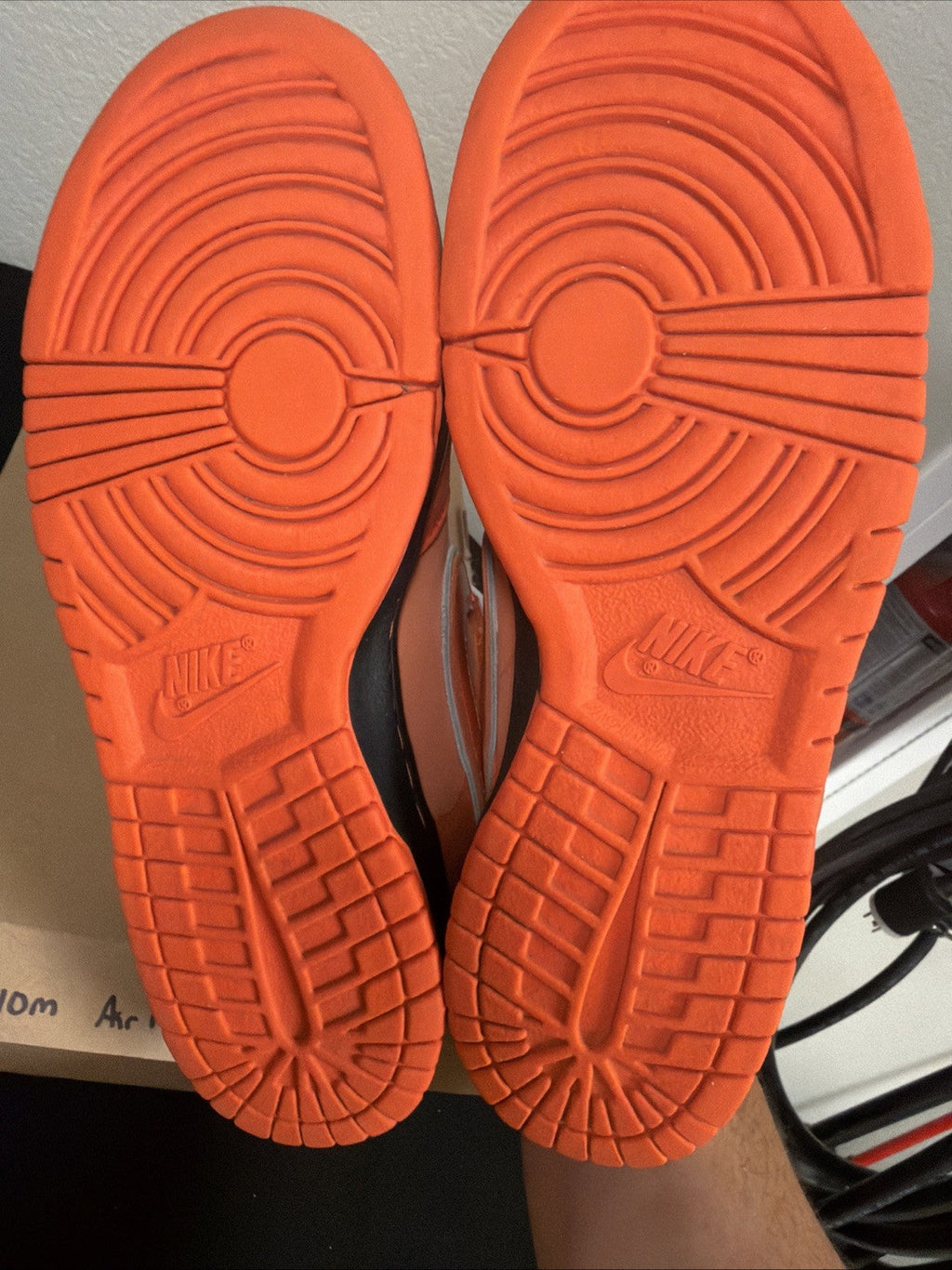 PREOWNED Nike SB Dunk Low Orange Lobster Size 10 - product image from the listing.