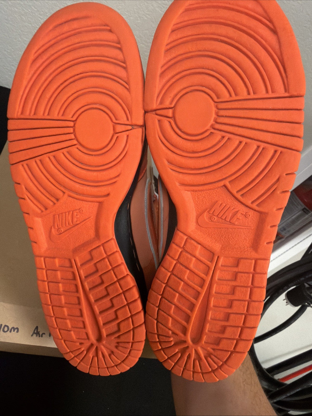 PREOWNED Nike SB Dunk Low Orange Lobster Size 10 - product image from the listing.