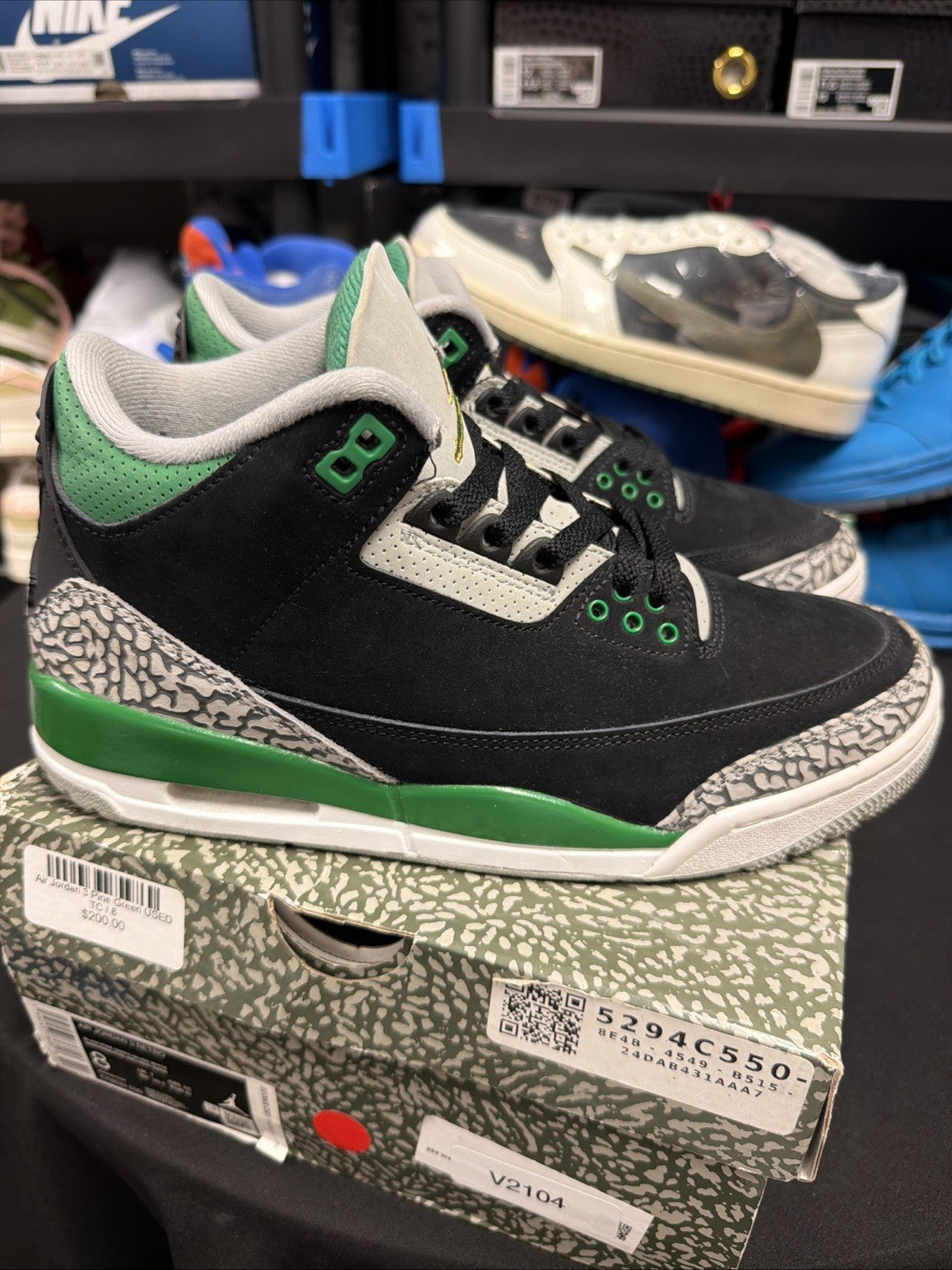 Jordan 3 Retro Mid Pine Green - Size 8 - product image from the listing.
