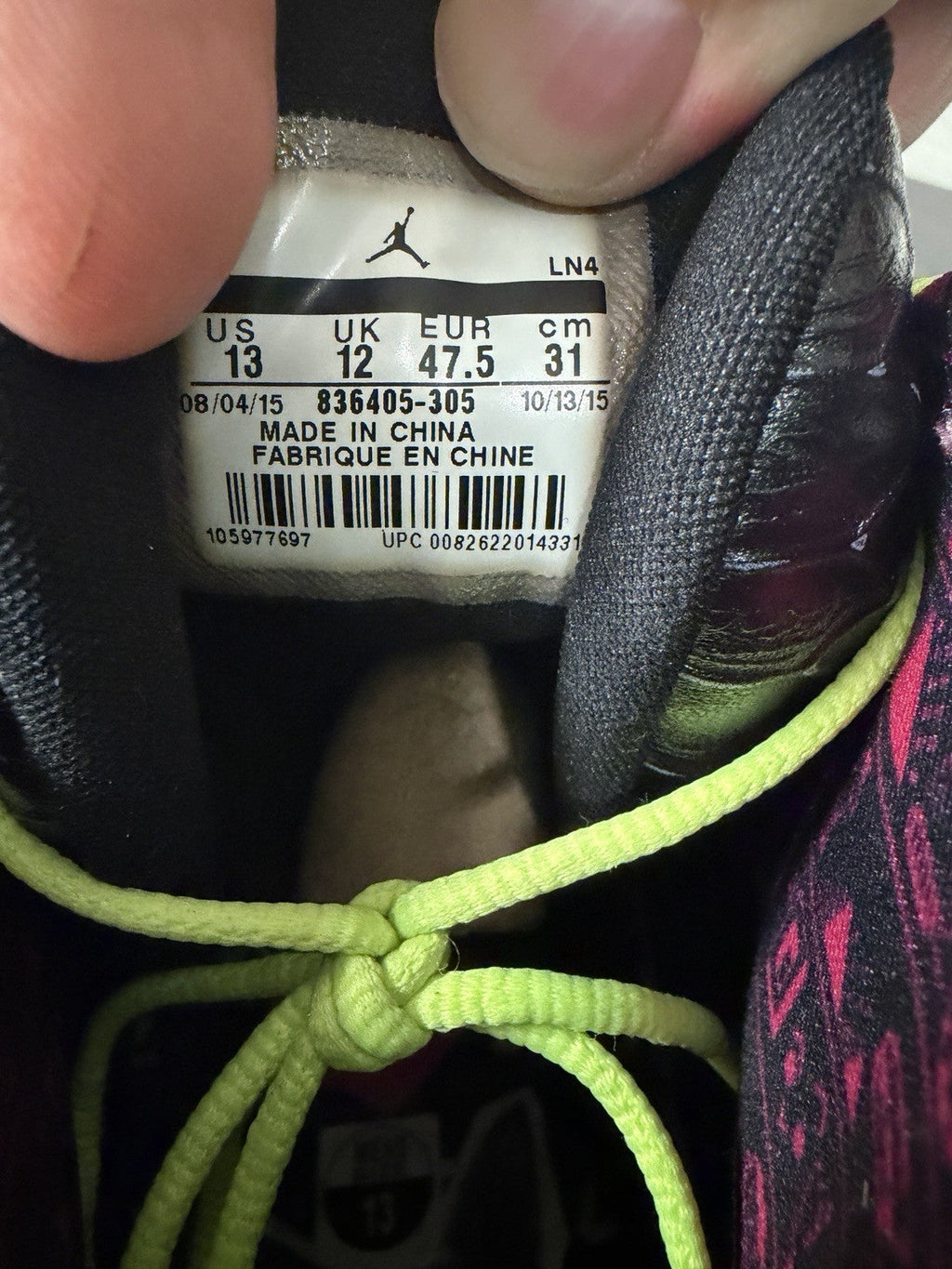 Doernbecher DB Size 13 - Air Jordan 13 Retro 836405-305 - product image from the listing.