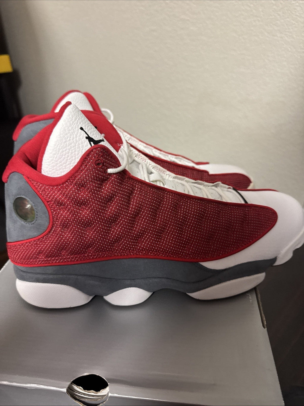 Men's Nike Air Jordan 13 Retro Chicago White Black Team Red Size 14 Sneakers - product image from the listing.