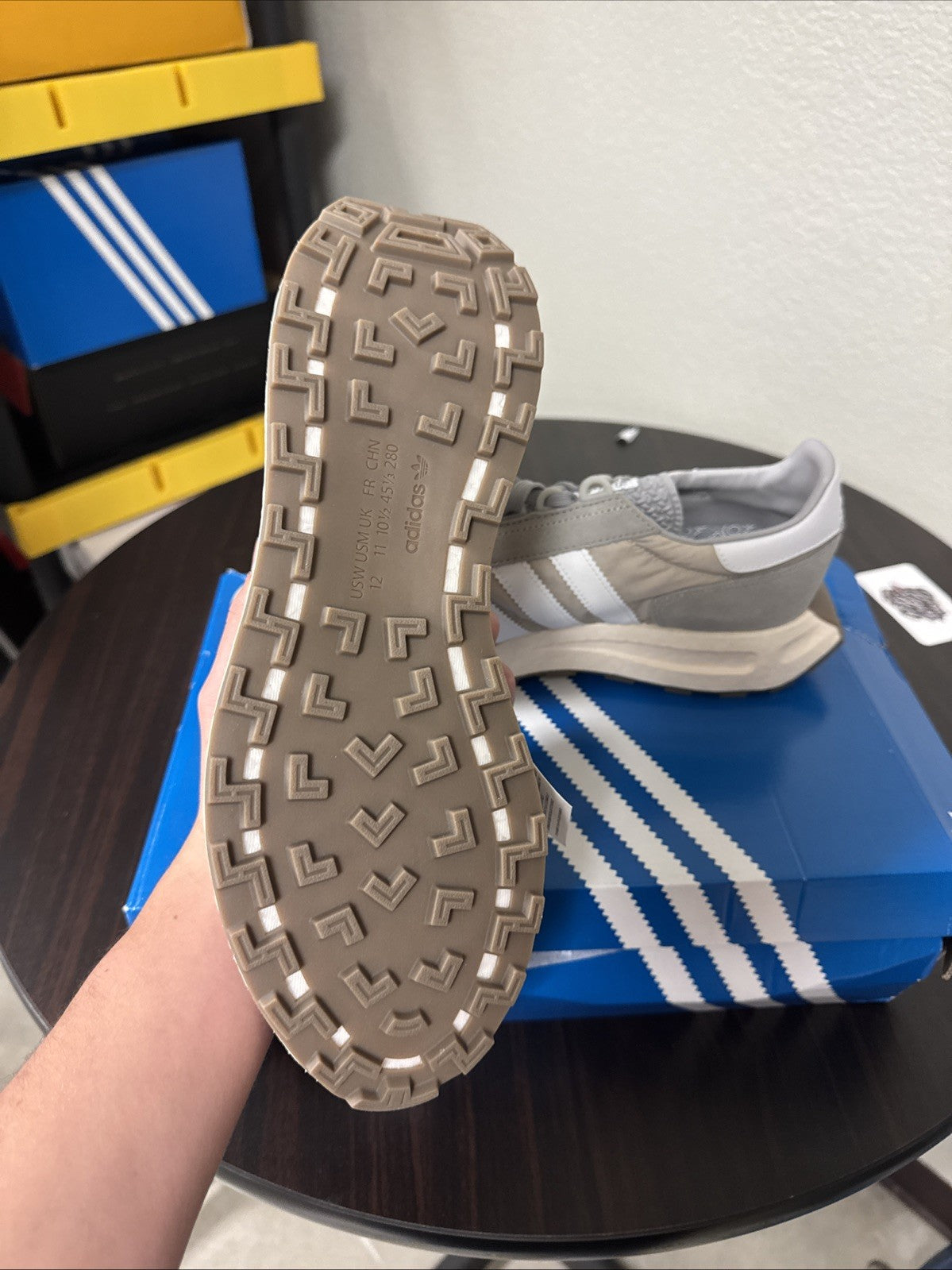Size 11 - Adidas Originals Retropy E5 Shoes for Running Gray Q47101 Unisex Size - product image from the listing.