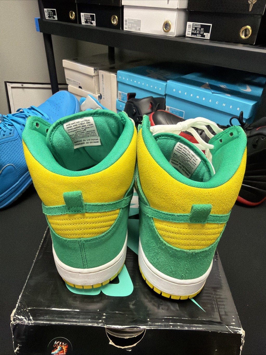 Nike SB Dunk High Pro SB Oakland Athletics 305050-337 Preowned - Size 14 - product image from the listing.