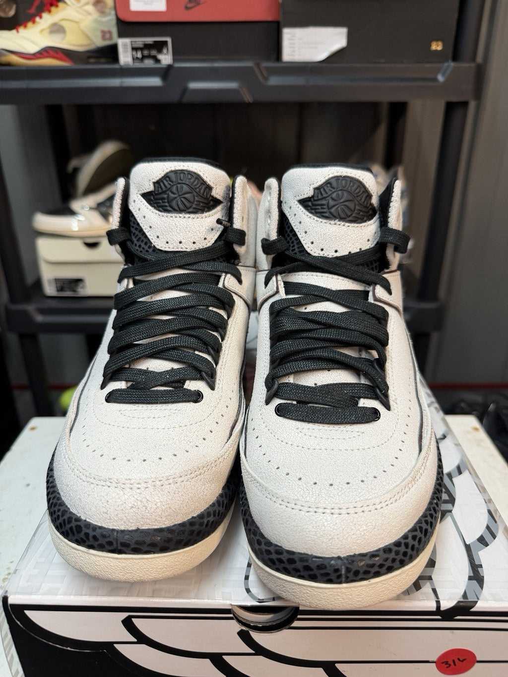 Men's A Ma Maniere Jordan 2 Retro SP Airness 8 DO7216-100 Sail Burgundy - product image from the listing.
