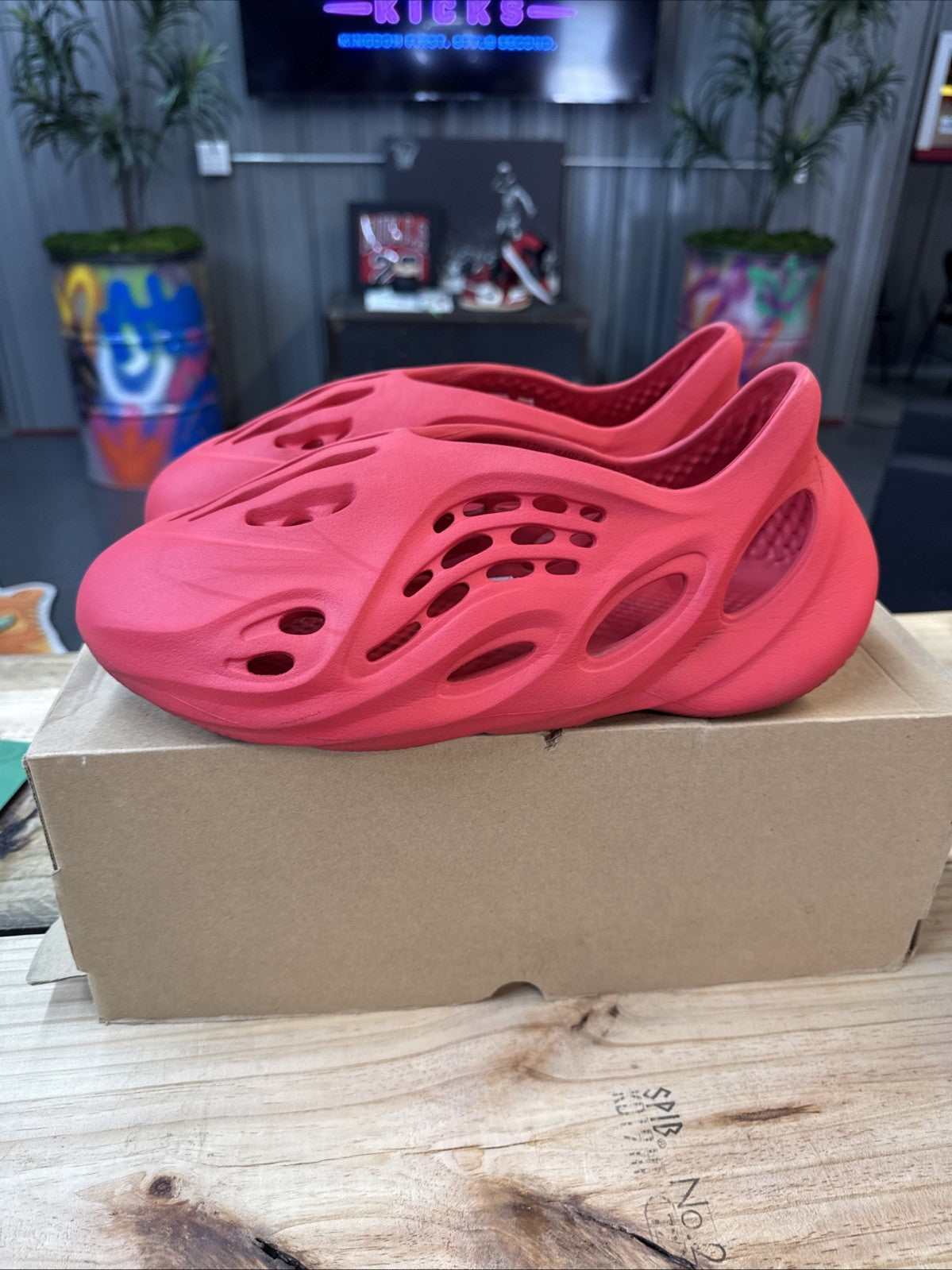 Men's Adidas x Yeezy Foam Runner Vermillion Size 8 - product image from the listing.