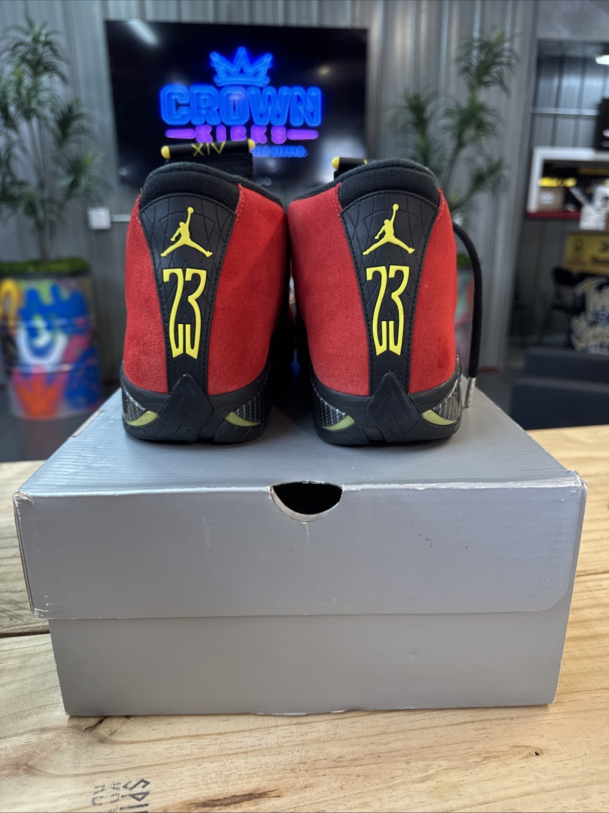 Size 9 - 2025 Nike Air Jordan 14 Retro Ferrari | Wore Once Replacement Box - product image from the listing.