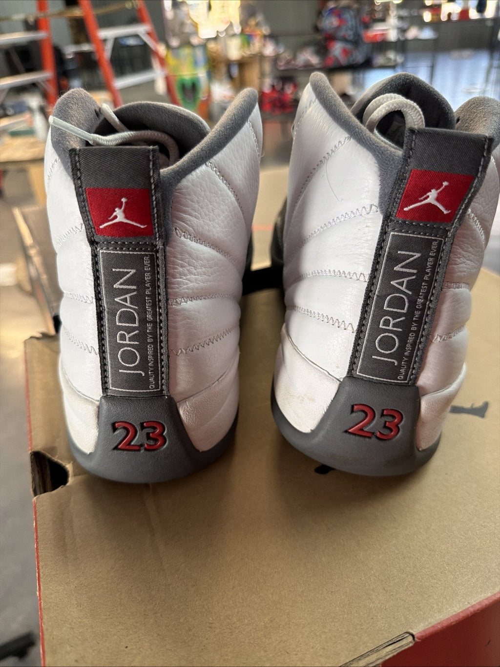 Jordan 12 Retro White Grey 2019 - Size 13 - product image from the listing.