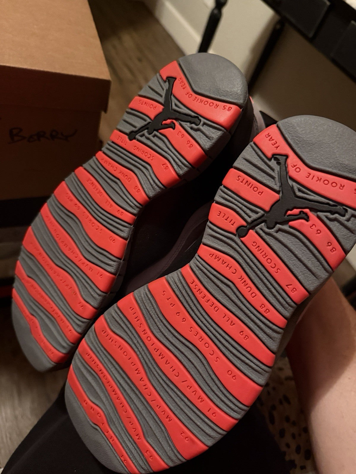 LOOK SEE Sample Taiwan SP14 Cool Grey Infrared Size 9 - Nike Air Jordan 10 Retro - product image from the listing.