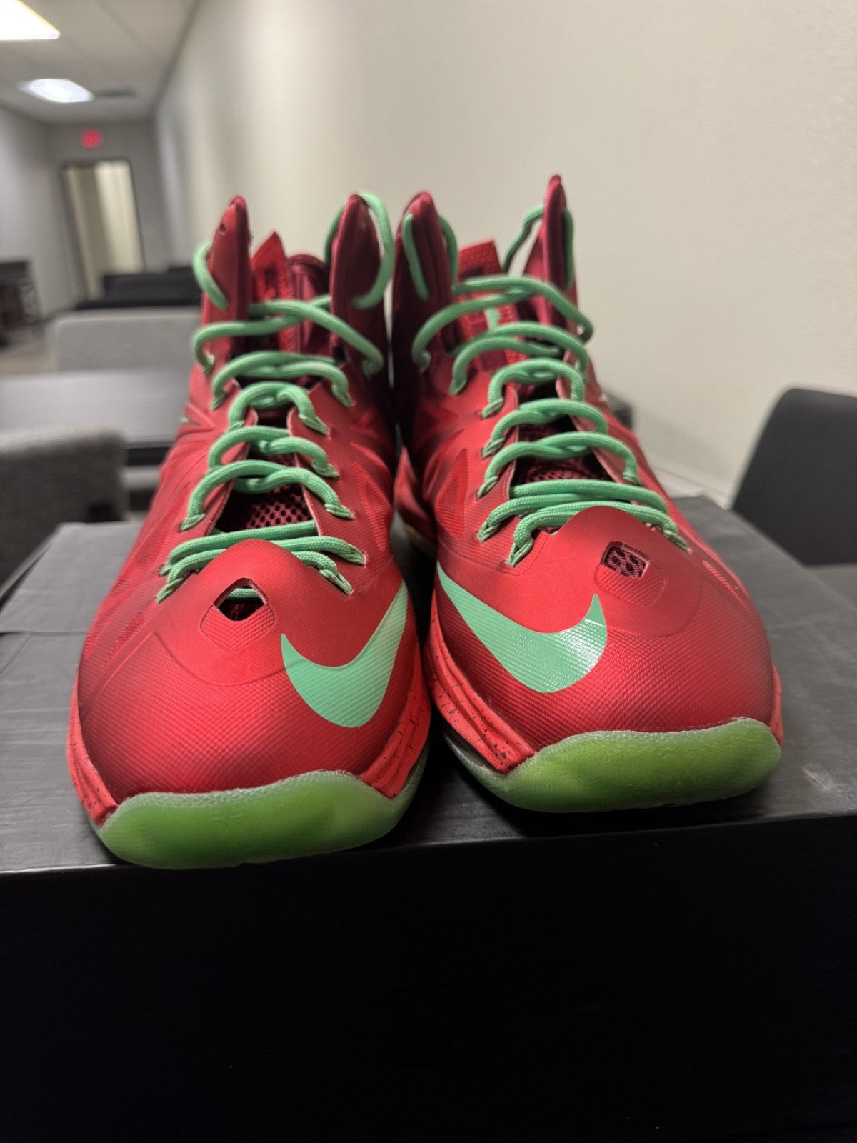 LeBron X - Christmas - size 12 - product image from the listing.