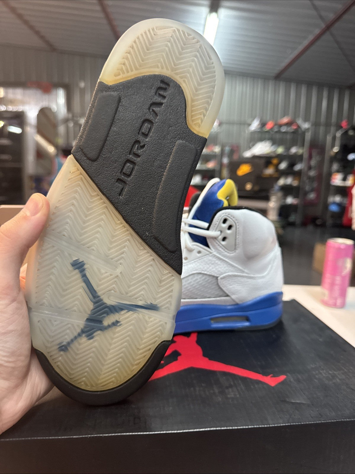 Size 8 - 2013 Air Jordan 5 V Retro Laney HS - product image from the listing.