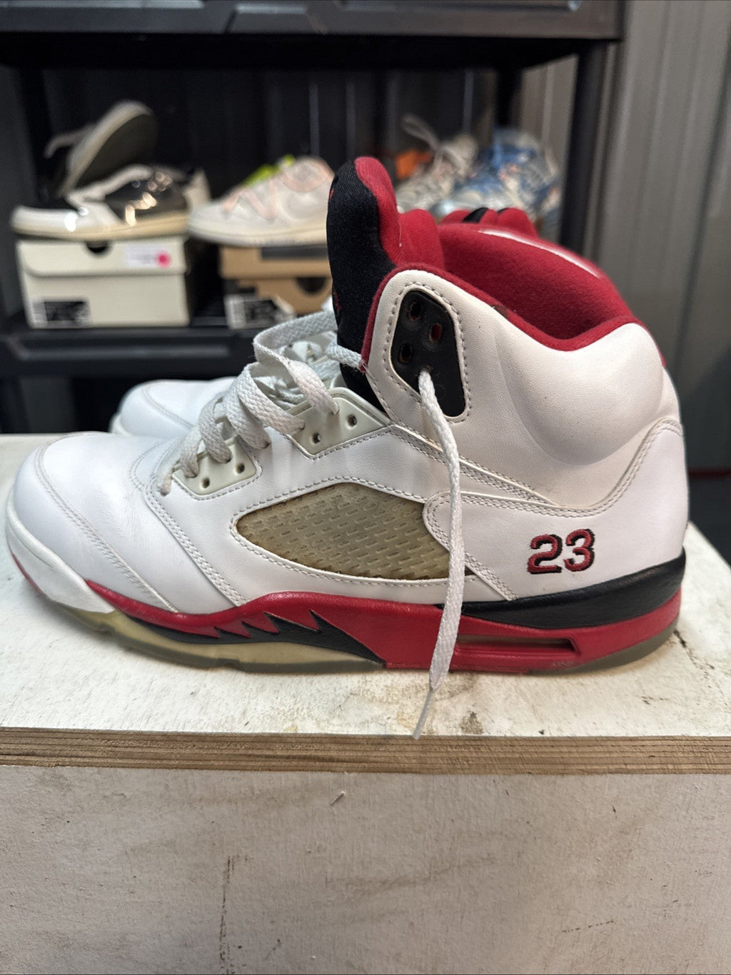 2025 Nike Air Jordan 5 Retro Fire Red Size 10.5 | Replacement Box - product image from the listing.
