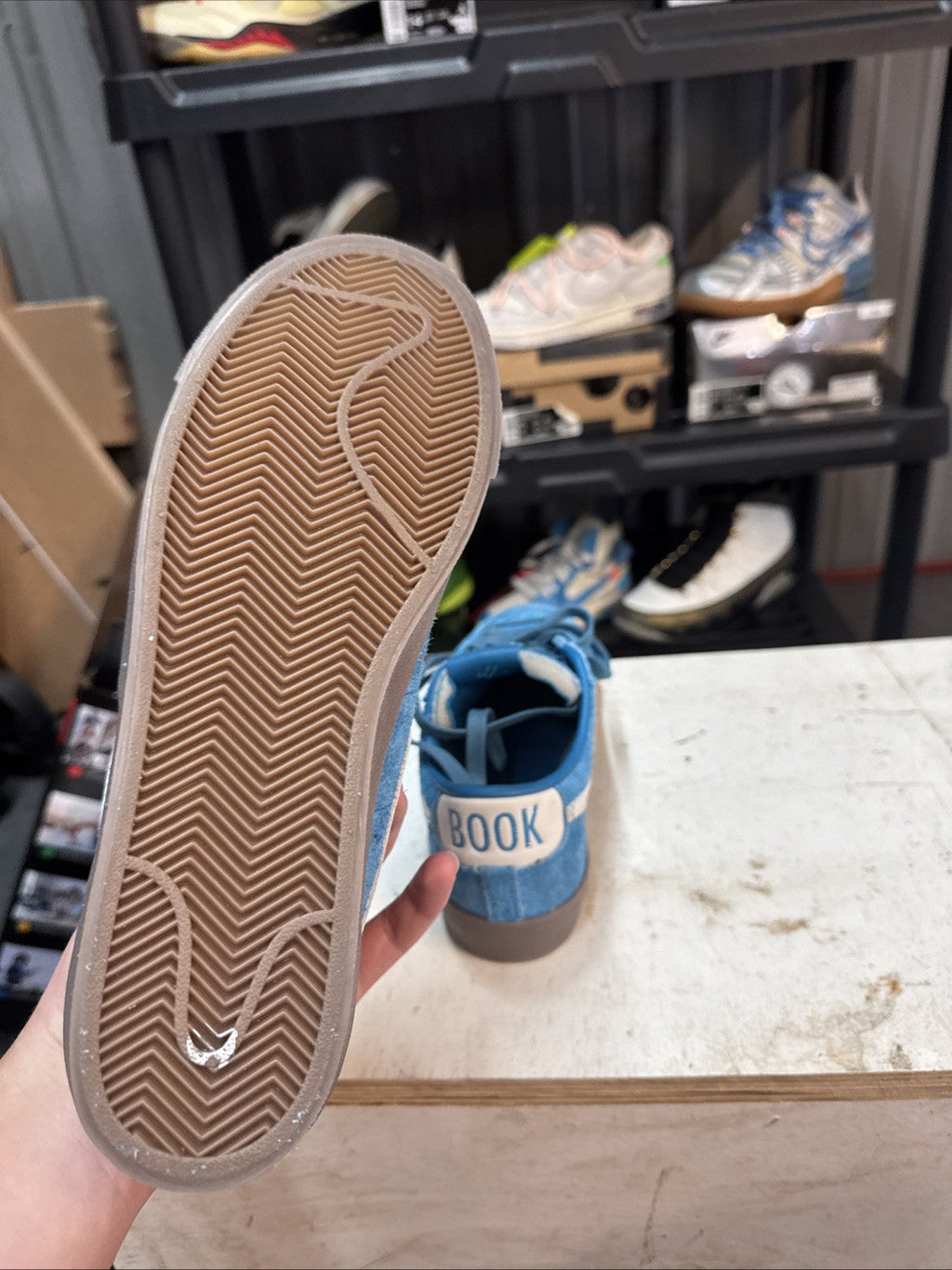 "Chevy" Size 7.5 - Nike Blazer Low Devin Booker | Comes With Replacement Box - product image from the listing.