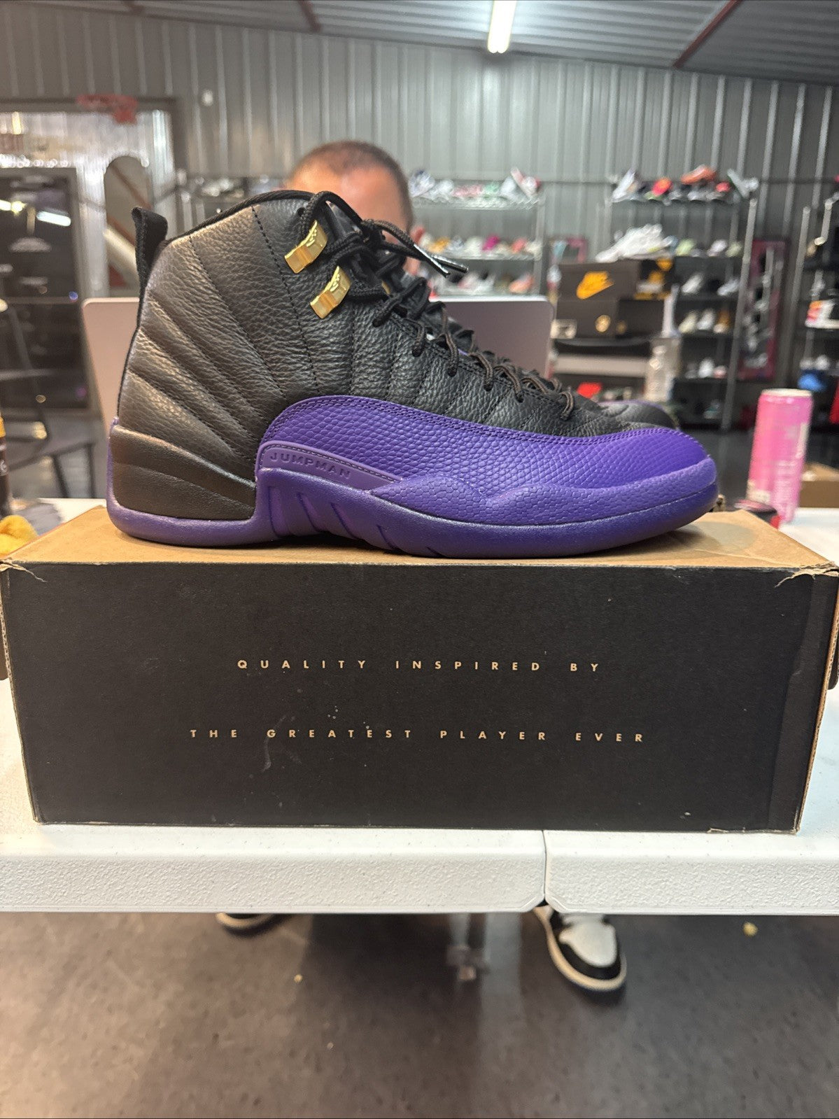 Jordan 12 Retro Mid Field Purple DS - Size 10 - product image from the listing.