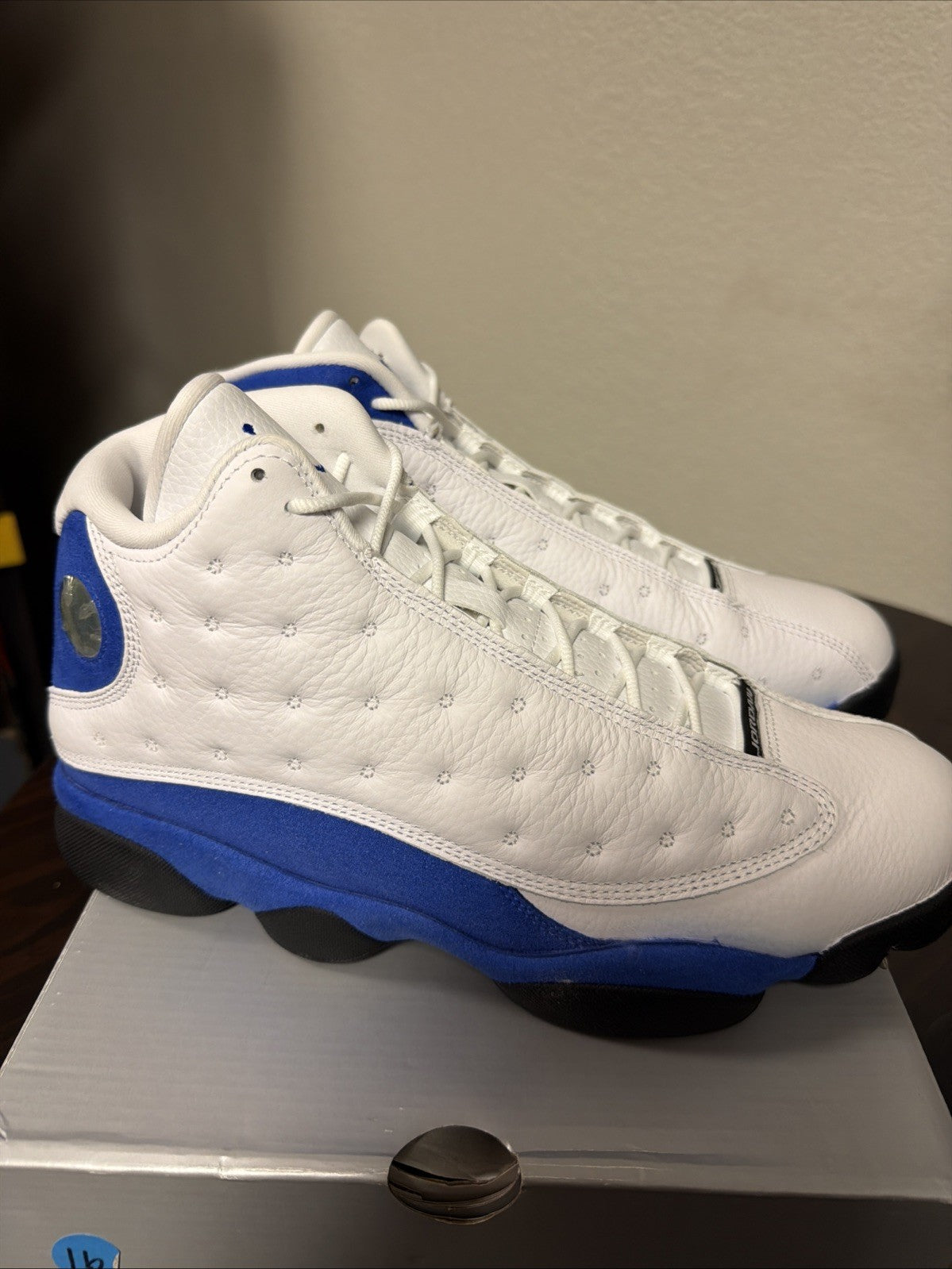 Hyper Royal White Blue Size 10.5 with box - Air Jordan 13 Retro - product image from the listing.