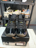 Air Jordan 11 Retro Gamma Blue Sneakers Black Patent in Leather - product image from the listing.