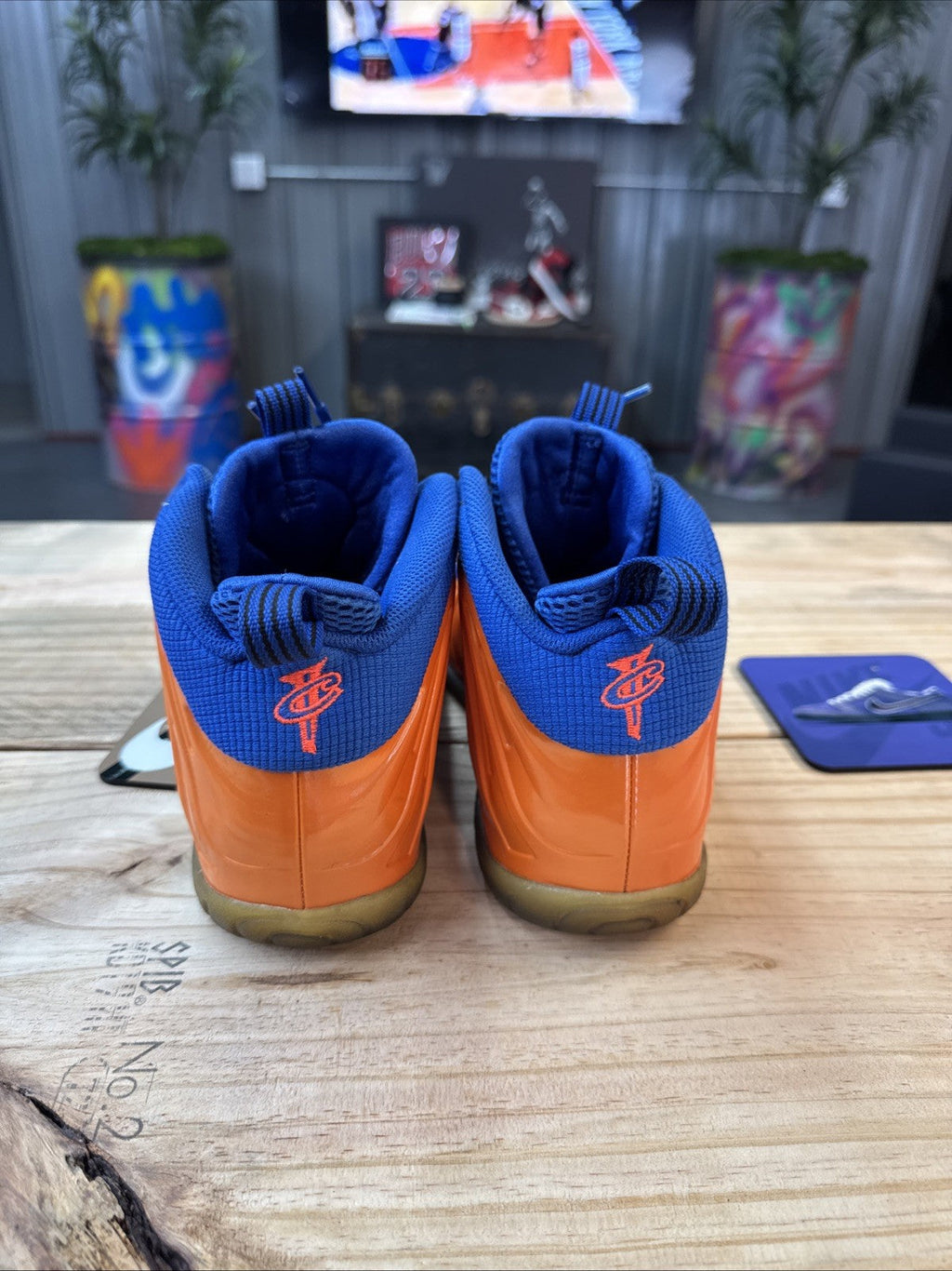 Nike Air Foamposite One Knicks GS | Replacement Box - Size 7y - product image from the listing.