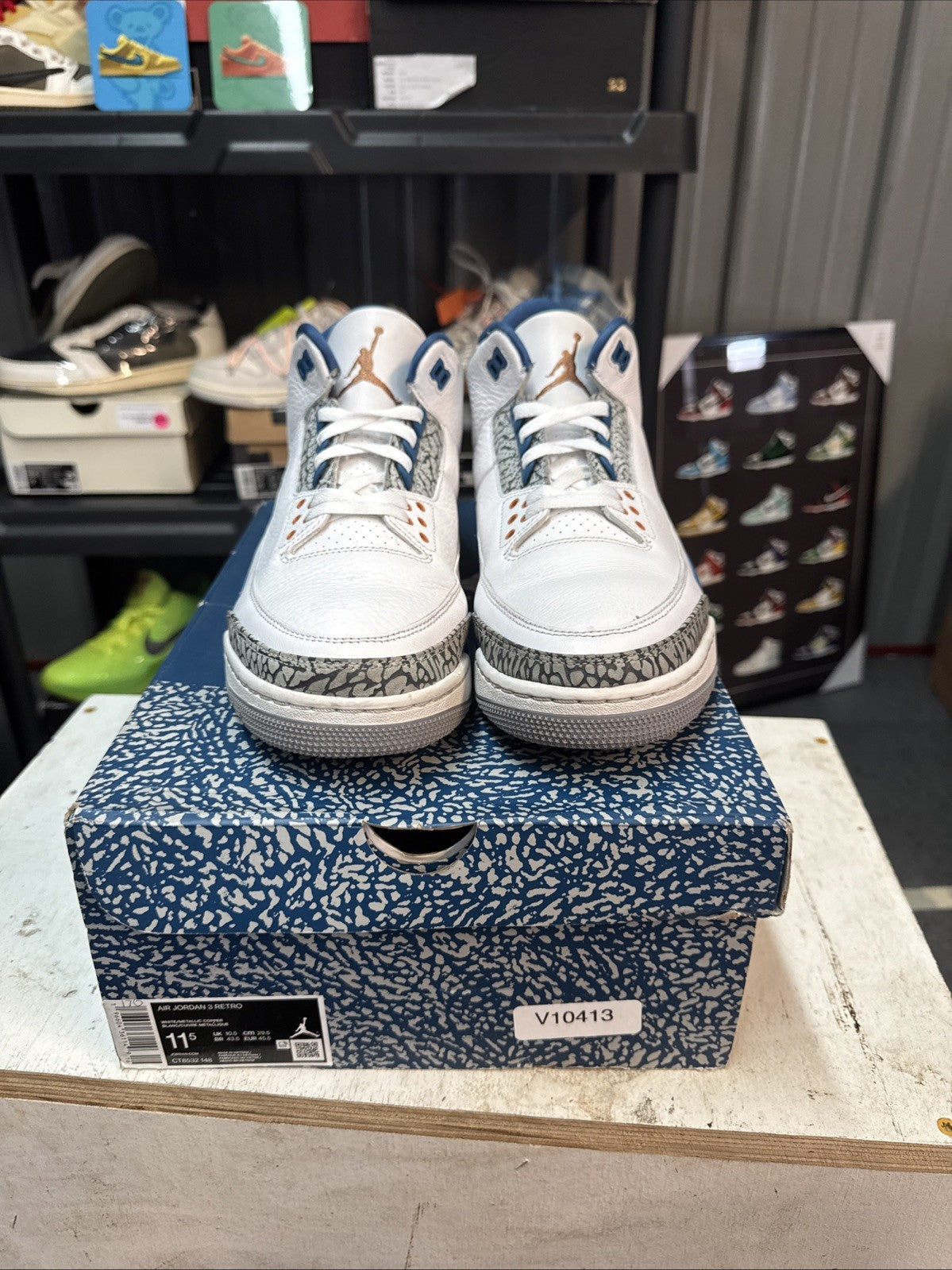 Jordan 3 Retro Mid Washington Wizards - Size 11.5 - product image from the listing.