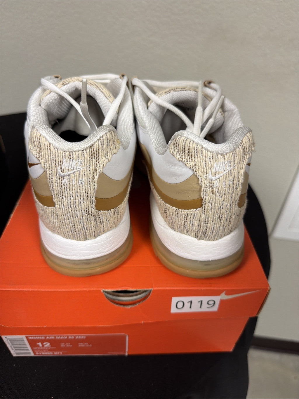Women's Size 12 - Air Max 95 Zen Beige Linen Brown Wheat White 2007 - product image from the listing.
