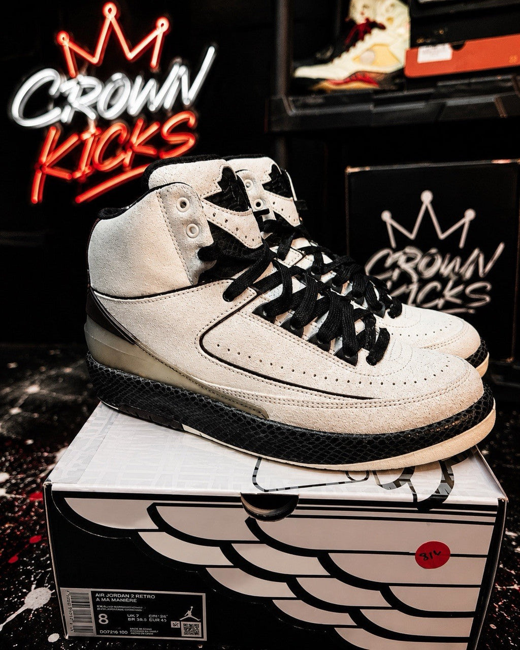 Men's A Ma Maniere Jordan 2 Retro SP Airness 8 DO7216-100 Sail Burgundy - product image from the listing.