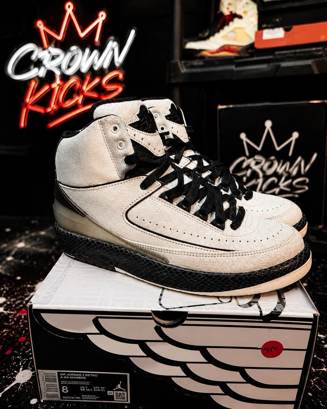 Men's A Ma Maniere Jordan 2 Retro SP Airness 8 DO7216-100 Sail Burgundy - product image from the listing.