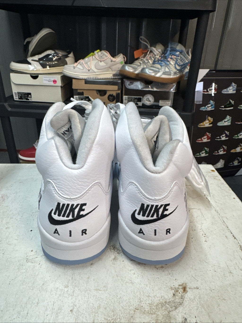 Nike Air Jordan 5 Retro White Metallic Silver 2026 | Replacement Box - Size 9 - product image from the listing.