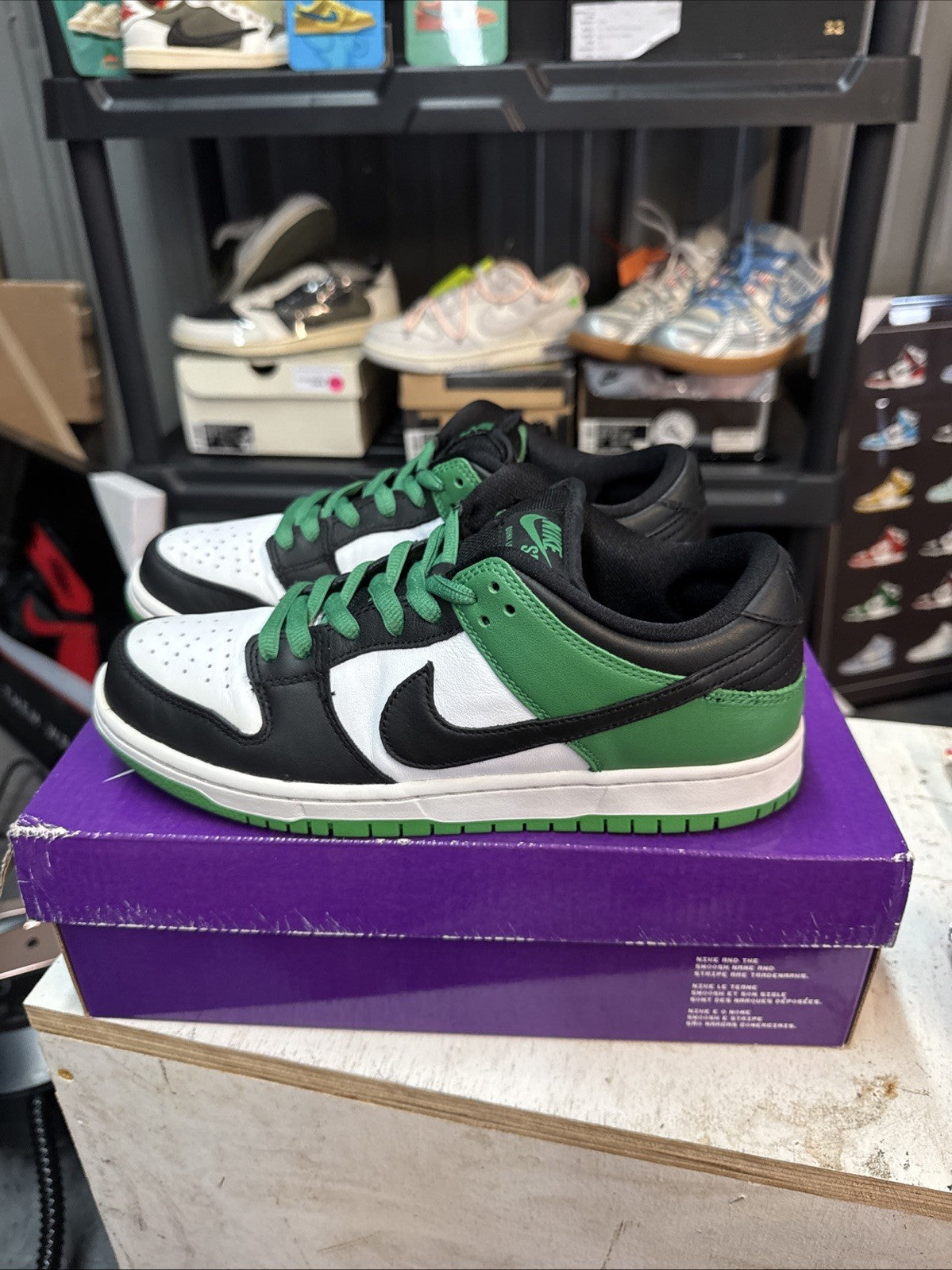 Size 8 - Nike Dunk Pro SB Low Classic Green for Men - product image from the listing.