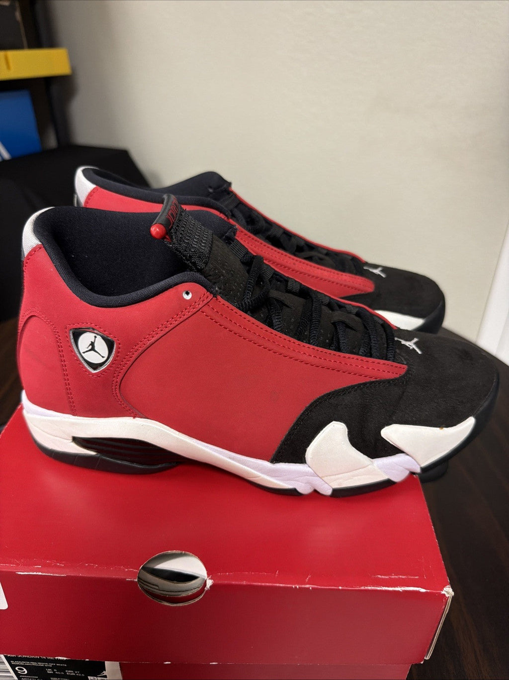 Air Jordan 14 Red Black White - product image from the listing.