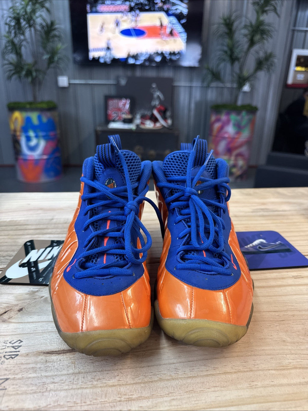 Nike Air Foamposite One Knicks GS | Replacement Box - Size 7y - product image from the listing.