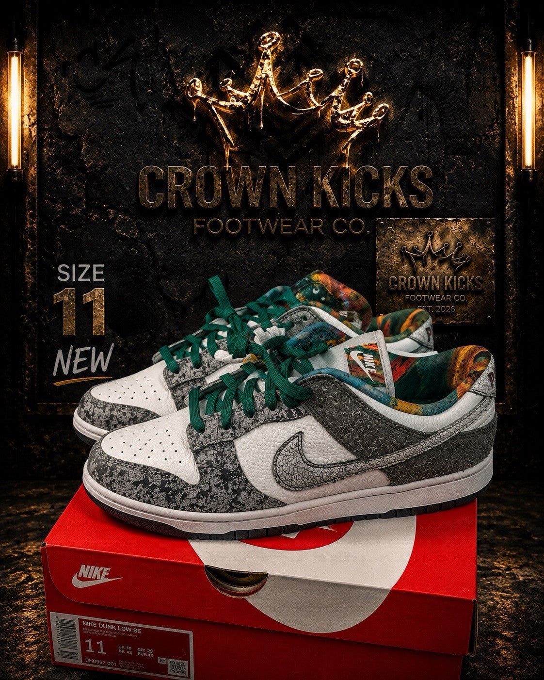 Men's Nike Dunk Low Premium "PHILLY" HF4840-068 size 11 US - product image from the listing.