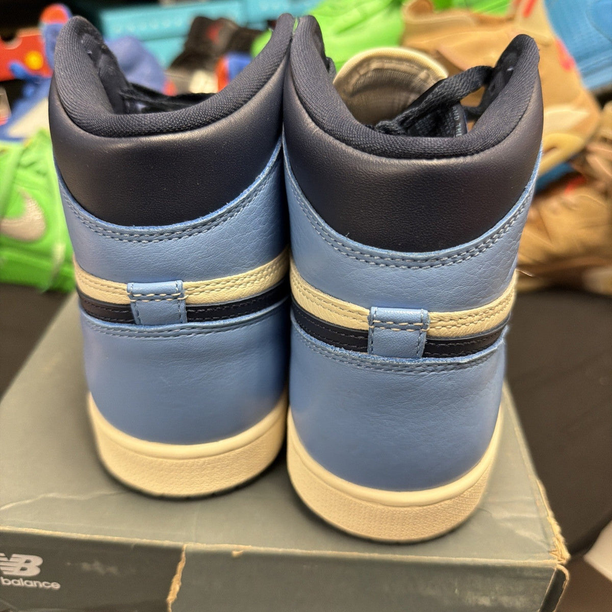 "UNC" Air Jordan 1 High OG Sail/Obsidian-University Blue Size 9.5 555088-140 - product image from the listing.