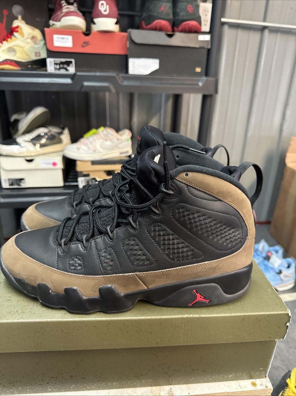 Olive 2024 Size 13 | Replacement Box - Air Jordan 9 - product image from the listing.