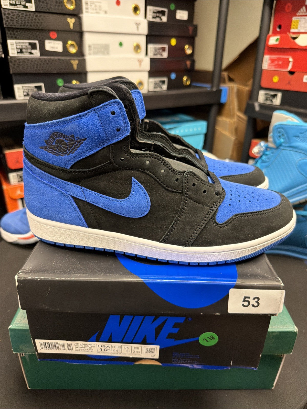 Men's Nike Air Jordan 1 Retro High OG Shoes Size 11 Royal Reimagined Sneakers - product image from the listing.