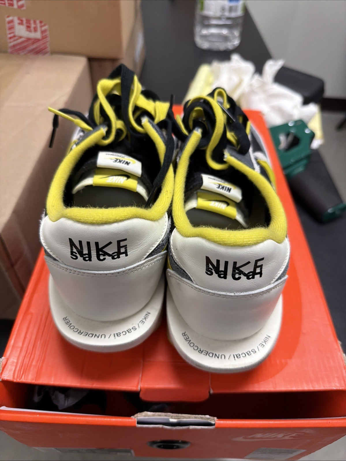 sacai x Undercover x Nike LDWaffle Bright Citron - Size 13 - product image from the listing.