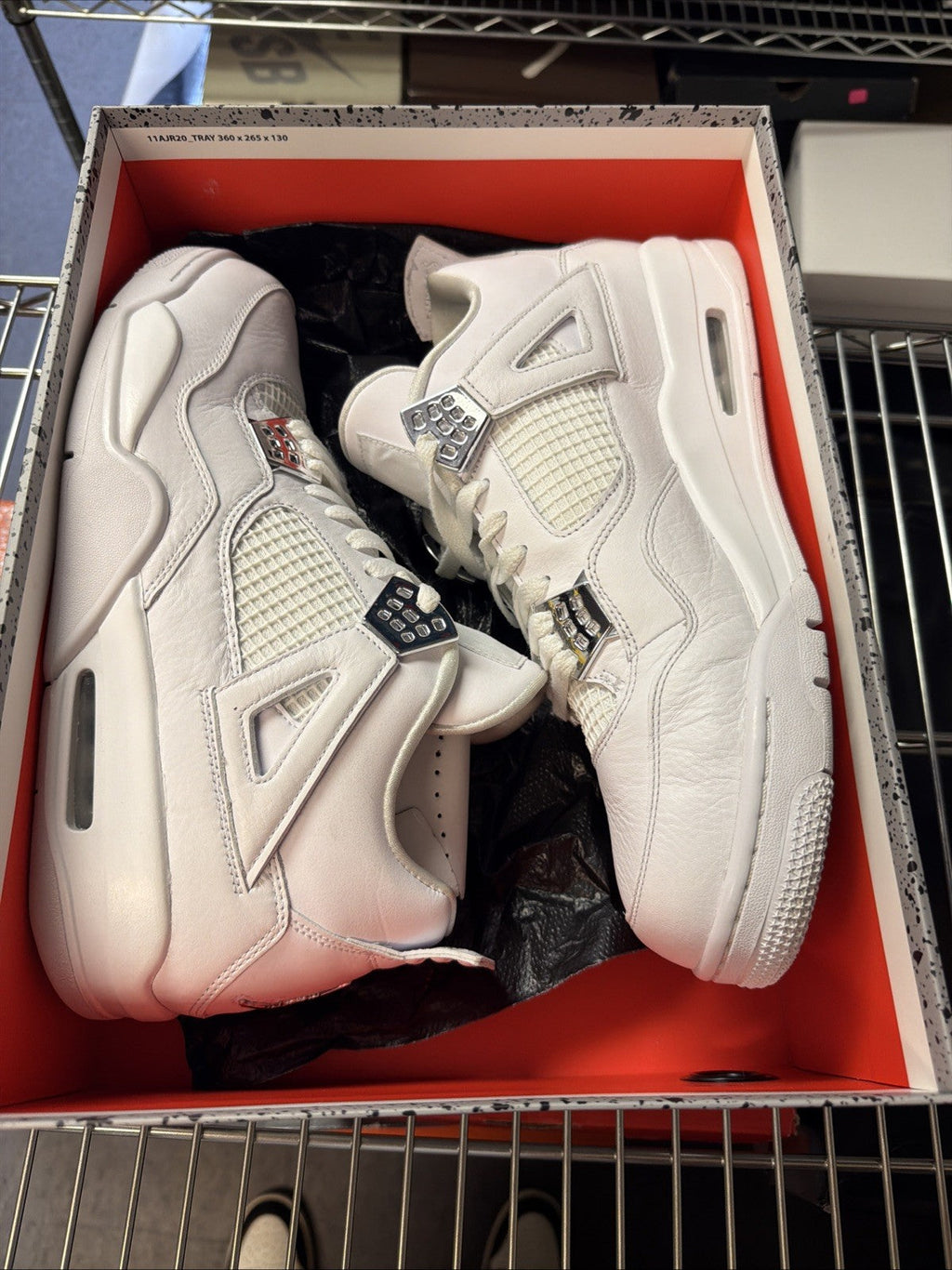 Pure Money Size 13 - Nike Air Jordan 4 Retro Mid 308497-100 - product image from the listing.