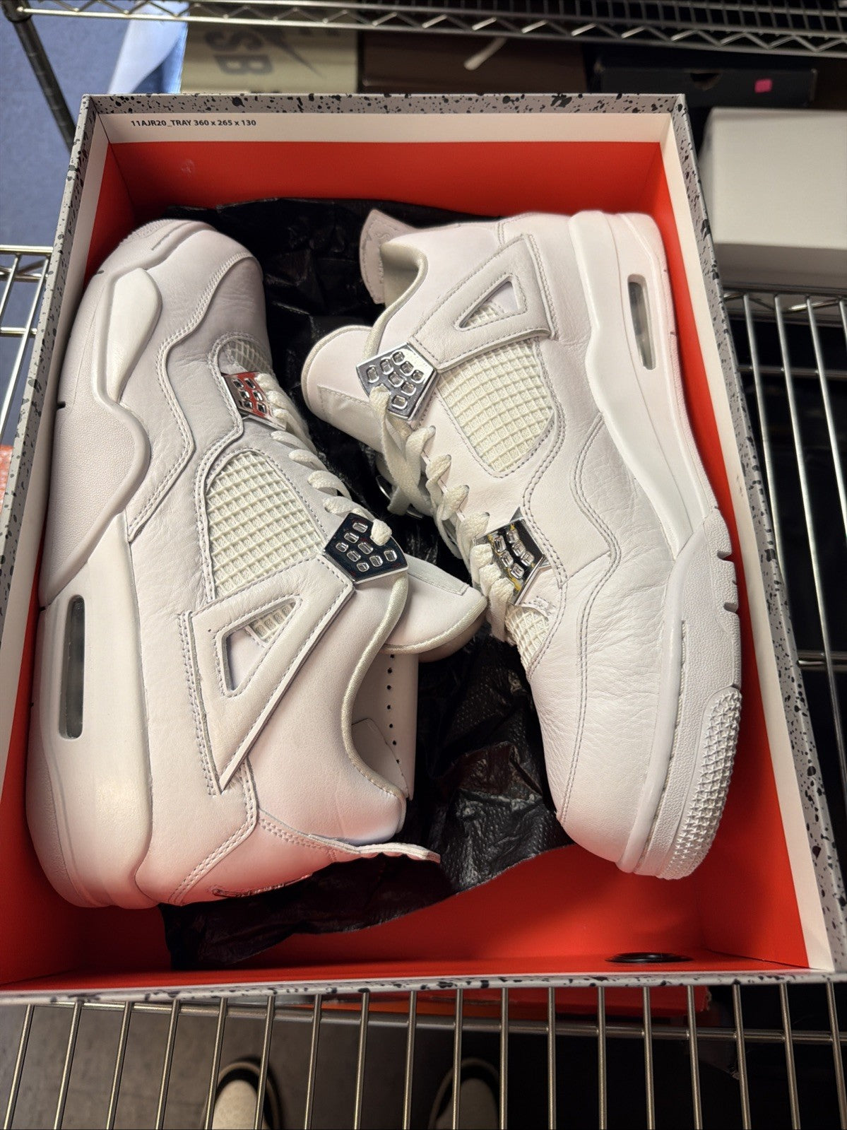 Pure Money Size 13 - Nike Air Jordan 4 Retro Mid 308497-100 - product image from the listing.