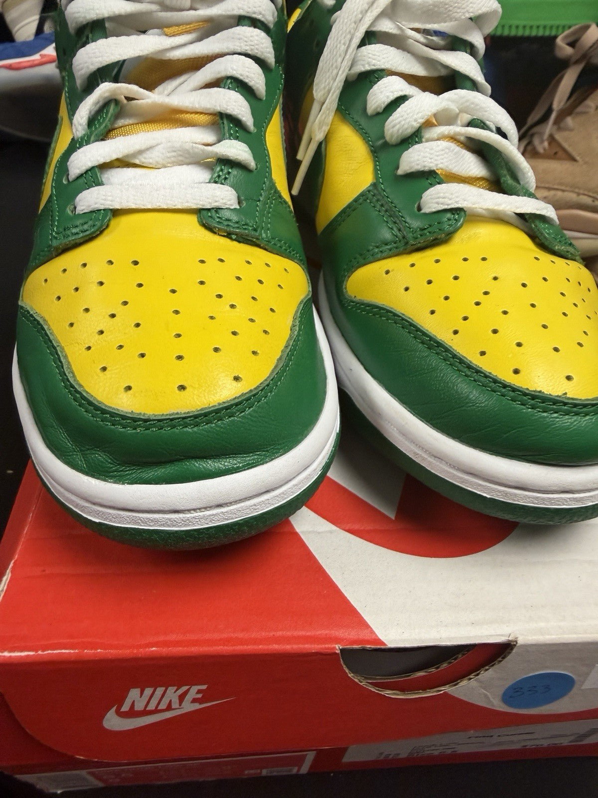 Men's Nike Dunk Low SP 'Brazil' 2020 CU1727-700 Shoes (333) - product image from the listing.