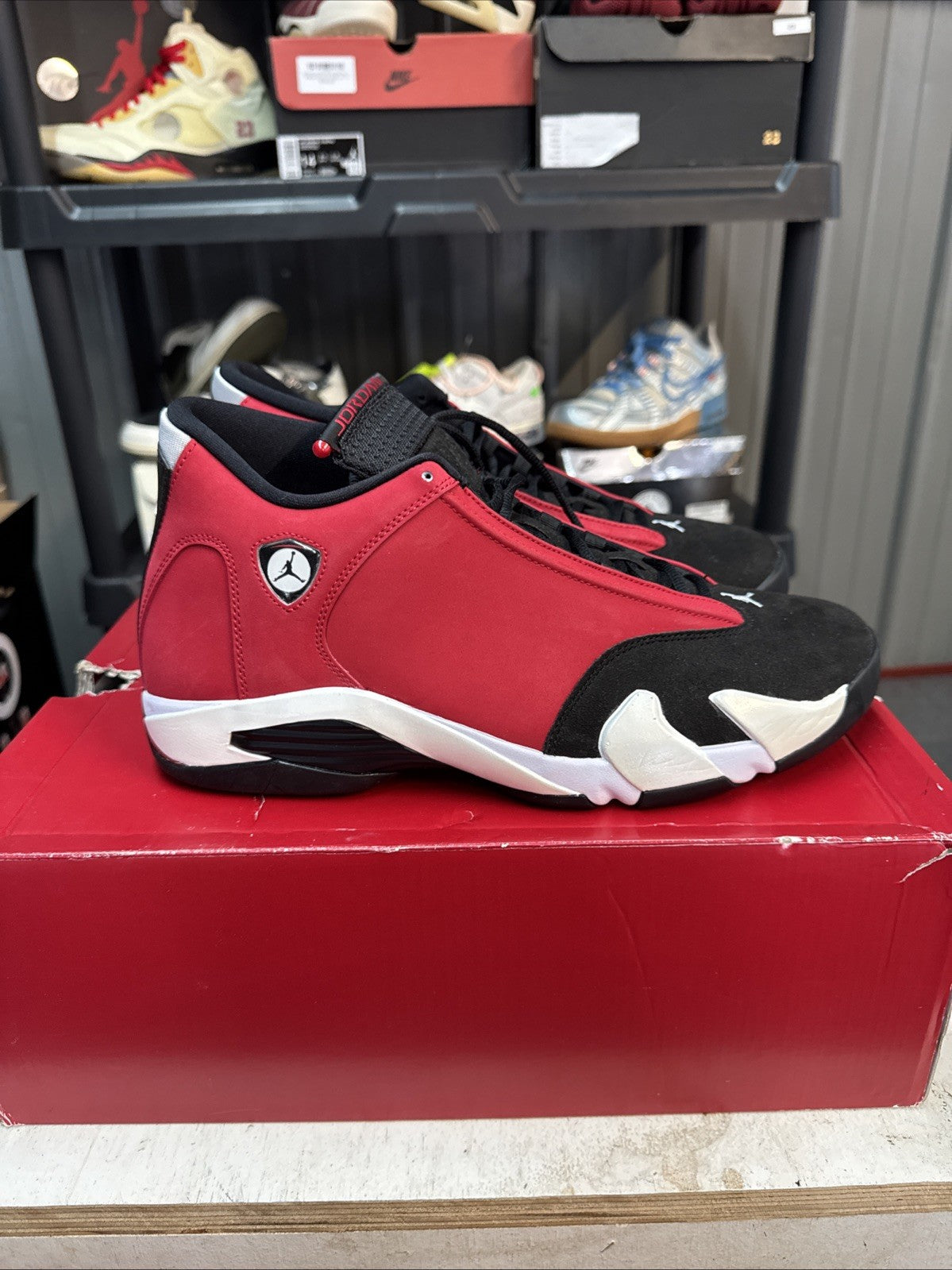 Air Jordan 14 Retro Gym, Red Black Off-White | Worn Once - Size 12 - product image from the listing.